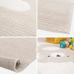 Alfombra infantil beige / crema, alfombra osito