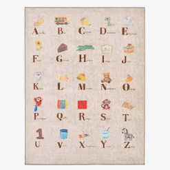 Alfombra infantil educativo con abecedario, para interior color beige