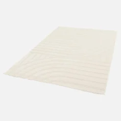 Alfombra interior con motivos de arcos crema