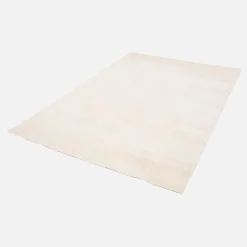 Alfombra interior de terciopelo borreguito crema