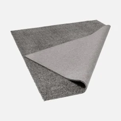 Alfombra interior de terciopelo rizado gris antracita