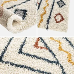 Alfombra interior diseño bereber multicolor