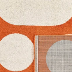 Alfombra interior diseño moderno naranja