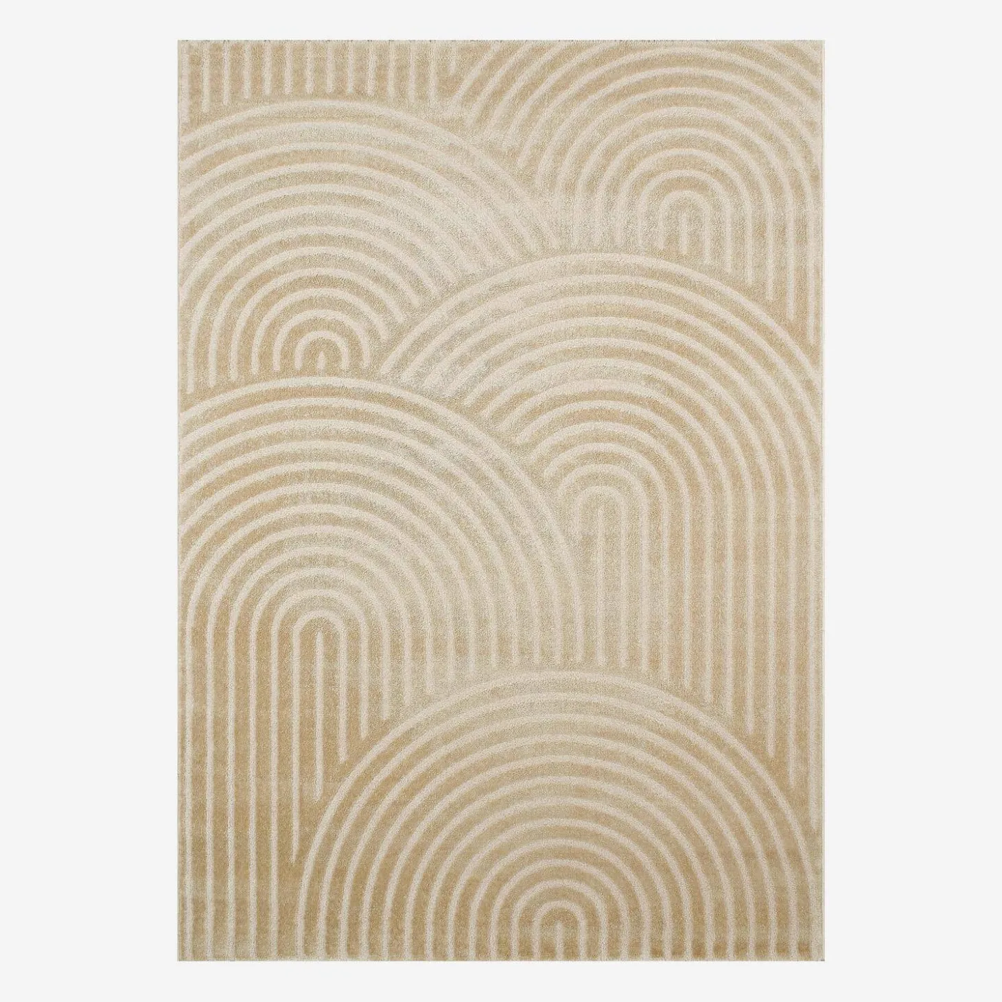 Alfombra interior motivo arcos beige