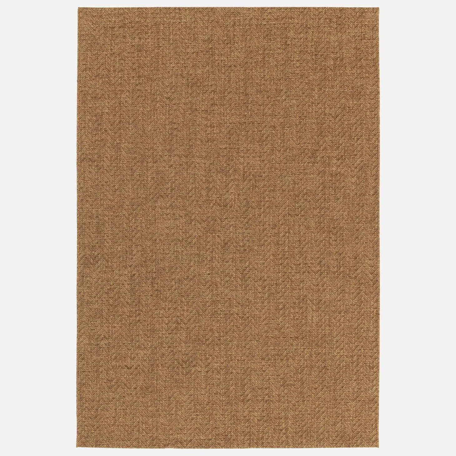 Alfombra interior/exterior efecto yute color caramelo