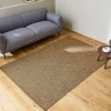Alfombra interior/exterior efecto yute color caramelo