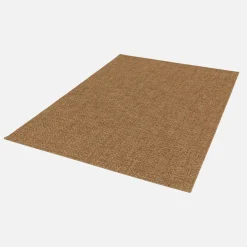 Alfombra interior/exterior efecto yute color caramelo