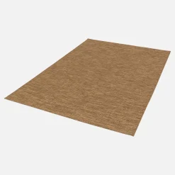 Alfombra interior/exterior efecto yute color caramelo