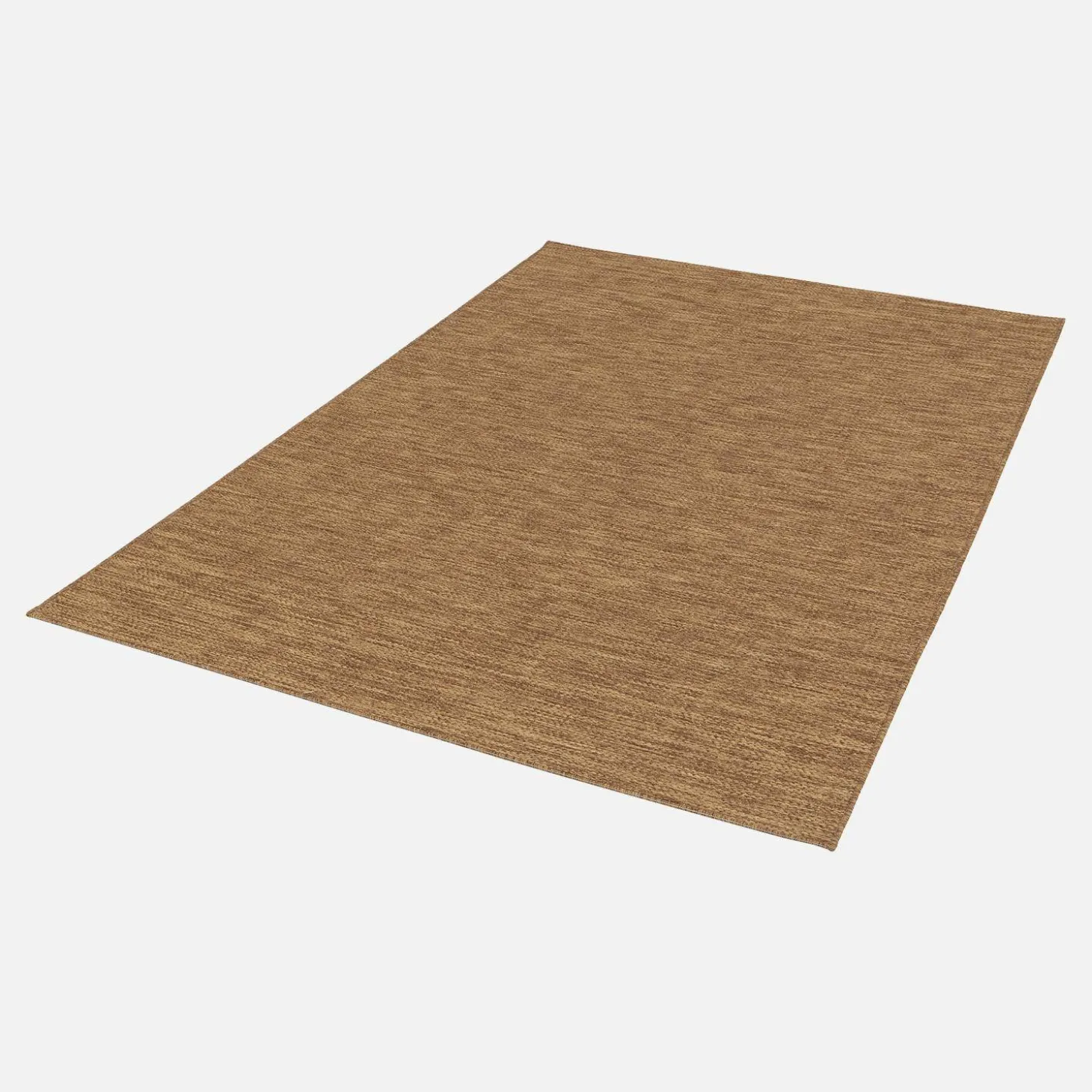 Alfombra interior/exterior efecto yute color caramelo