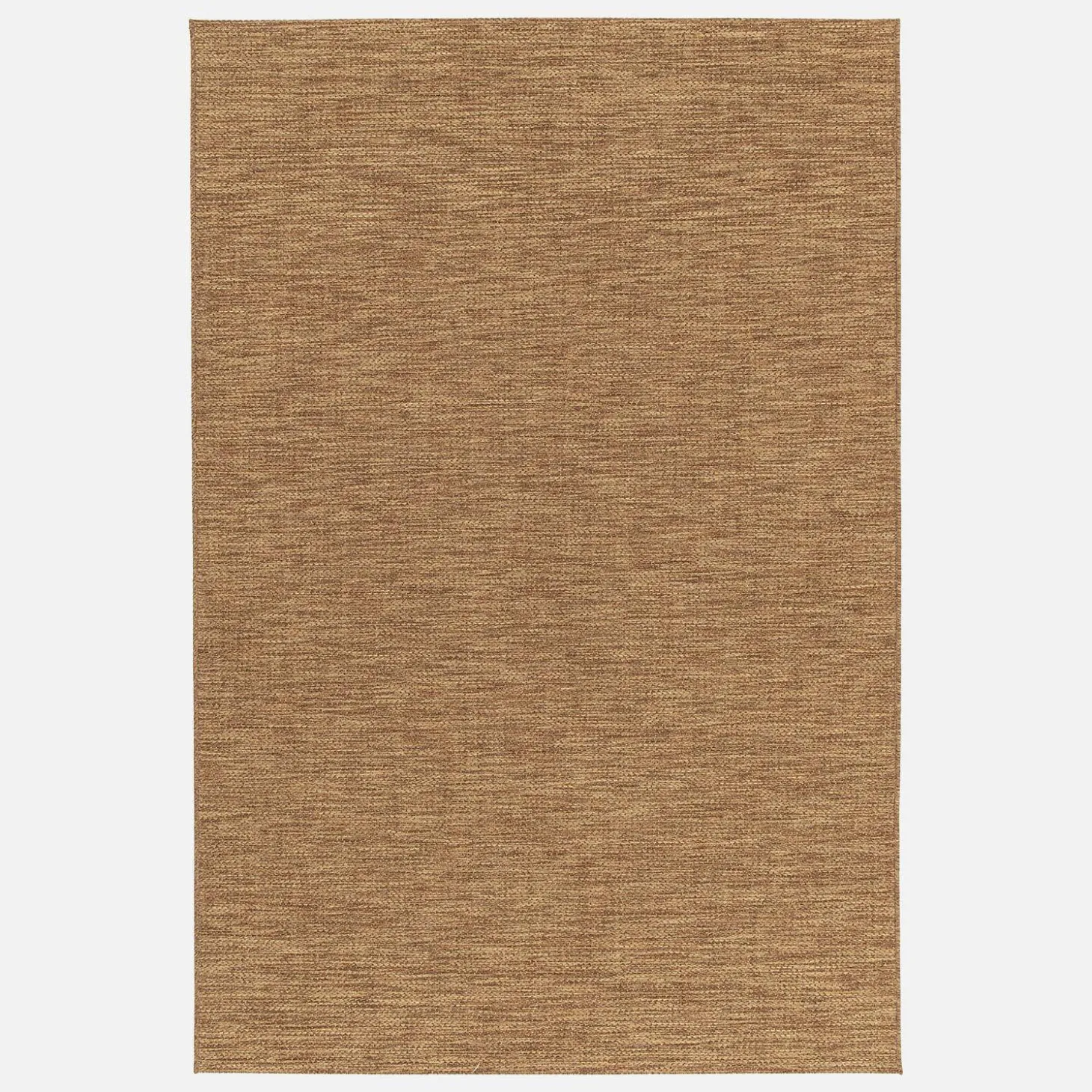 Alfombra interior/exterior efecto yute color caramelo