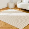 Alfombra interior/exterior diseño arcos beige