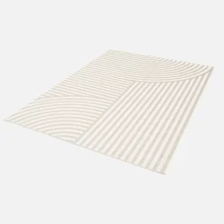 Alfombra interior/exterior diseño arcos beige