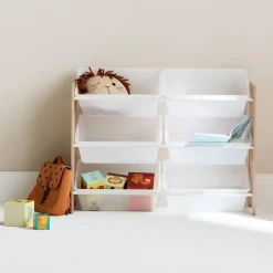 Almacenamiento infantil para juguetes, 6 compartimentos