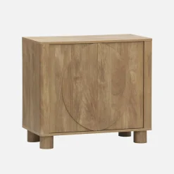 Aparador efecto madera de mango con 2 puertas, 80cm