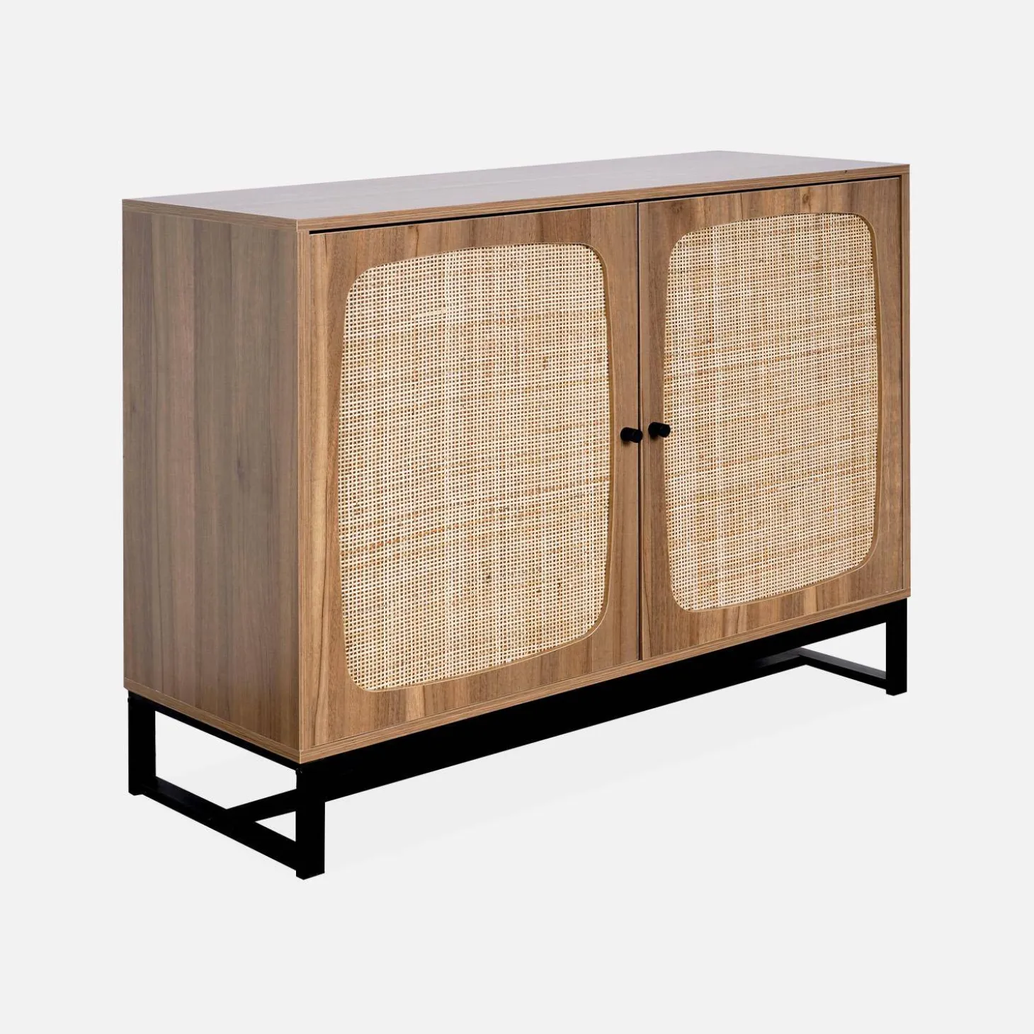 Aparador 2 puertas caña y madera, 100cm