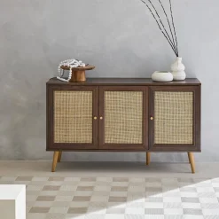 Aparador 3 puertas de caña, 120cm