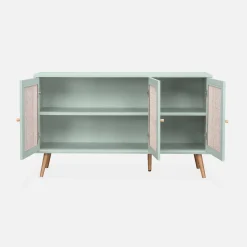 Aparador 3 puertas de caña, 120cm