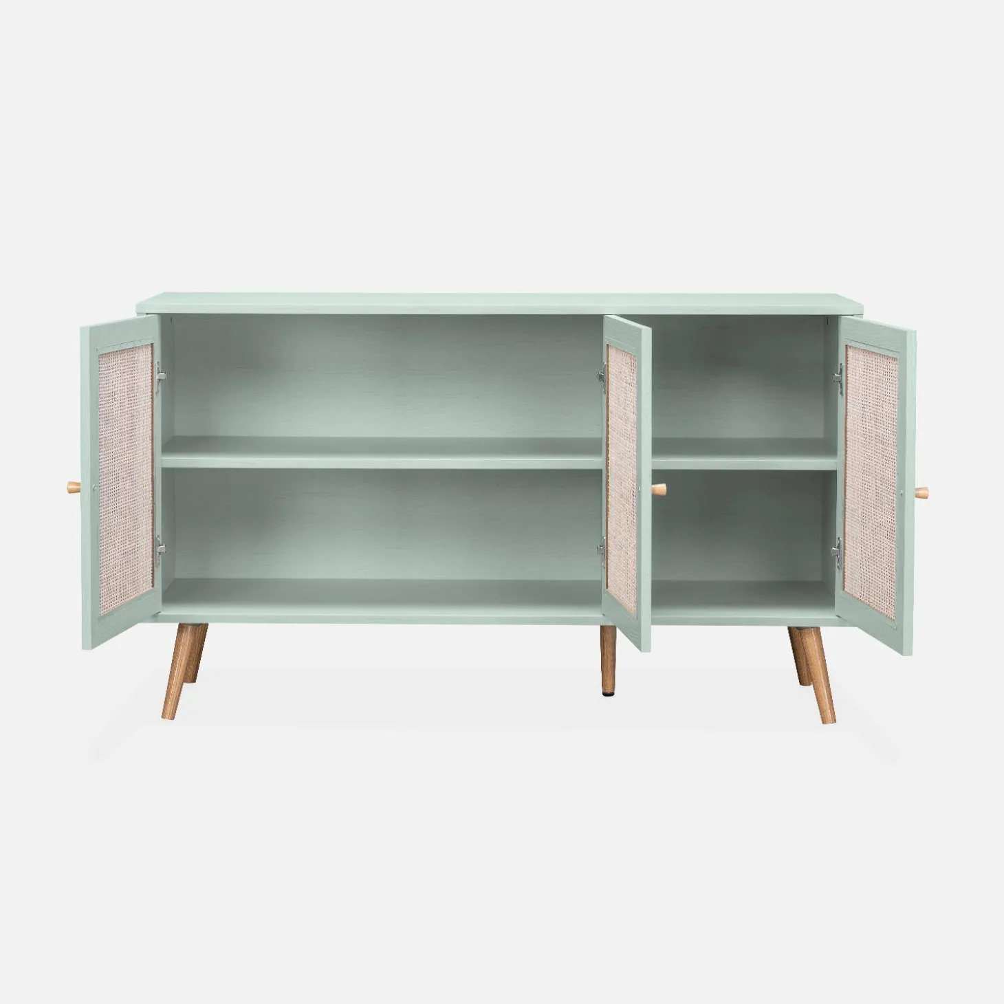 Aparador 3 puertas de caña, 120cm