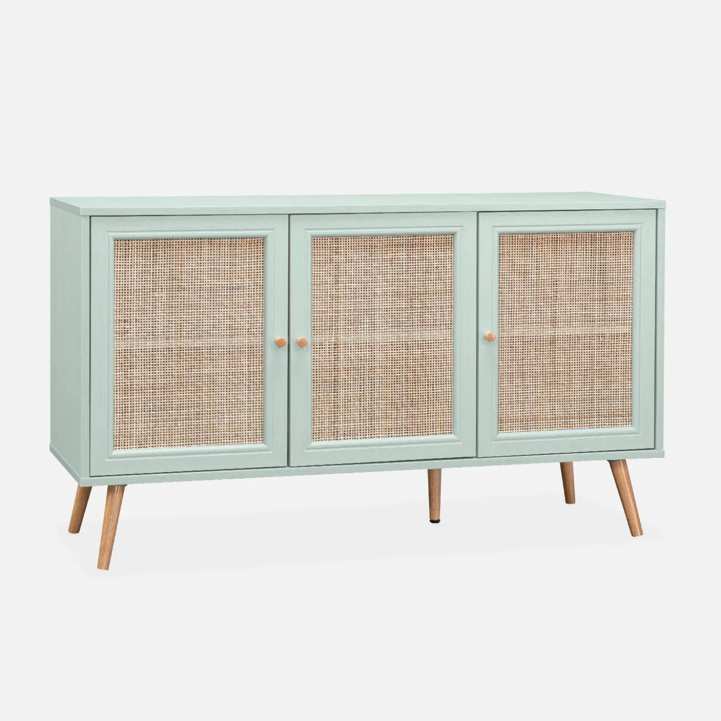 Aparador 3 puertas de caña, 120cm