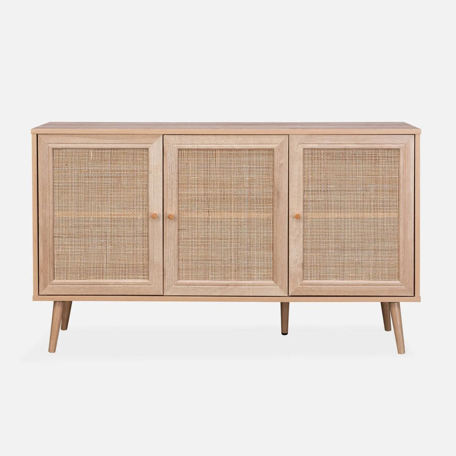 Aparador 3 puertas de caña, 120cm