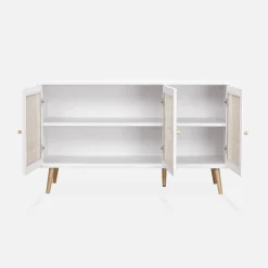 Aparador 3 puertas de caña, 120cm