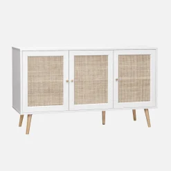 Aparador 3 puertas de caña, 120cm