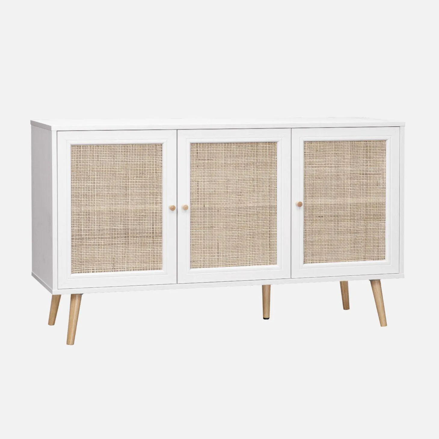 Aparador 3 puertas de caña, 120cm