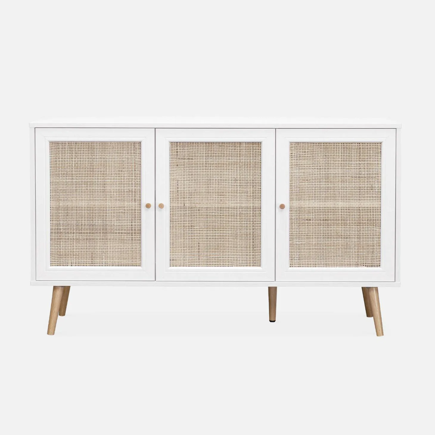 Aparador 3 puertas de caña, 120cm