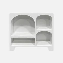 Aparador con efecto madera de 4 compartimentos, 90cm