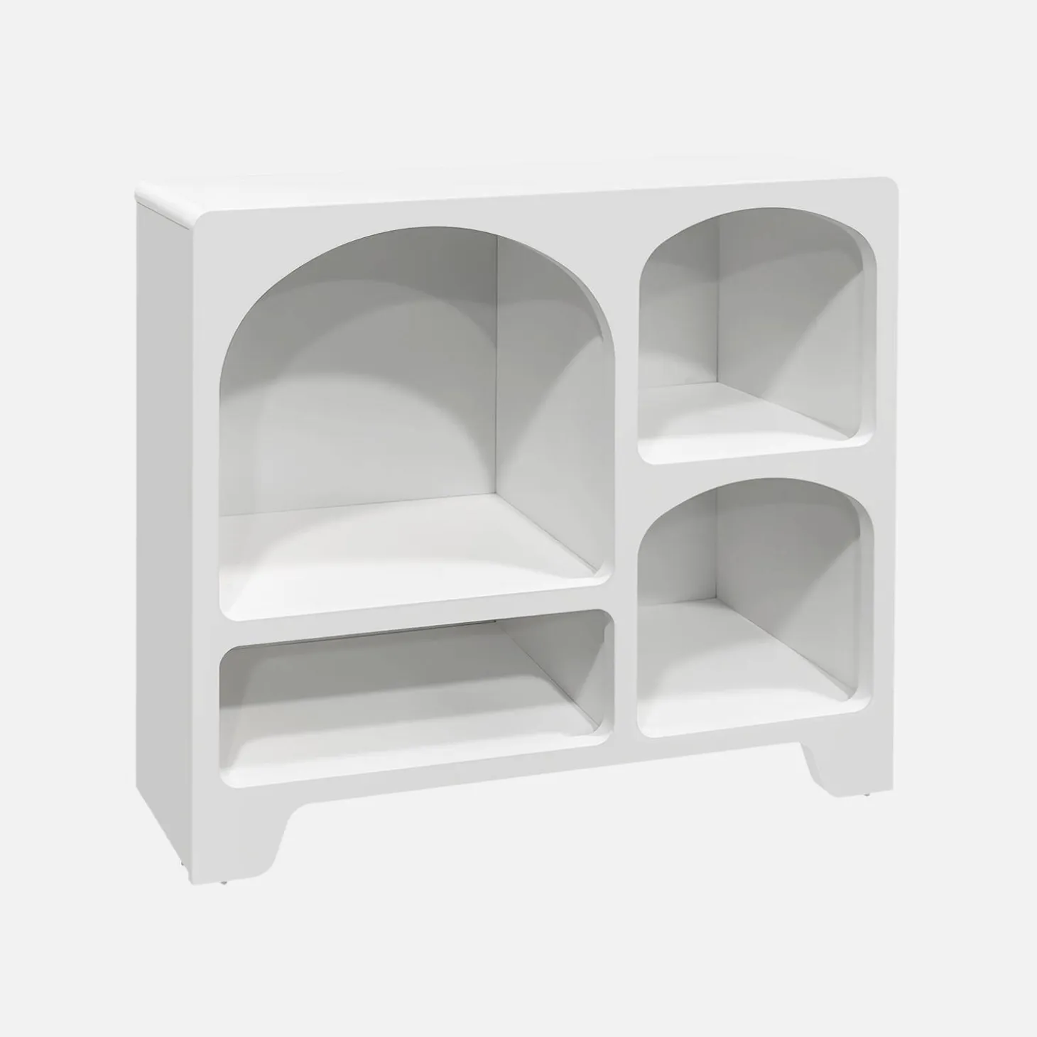 Aparador con efecto madera de 4 compartimentos, 90cm