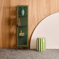 Aparador de acero y vidrio templado con 1 puerta, 160cm