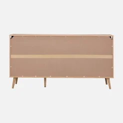 Aparador efecto madera de 2 puertas y 3 cajones, 150cm