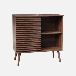 Aparador escandinavo con decoración de madera, 80cm