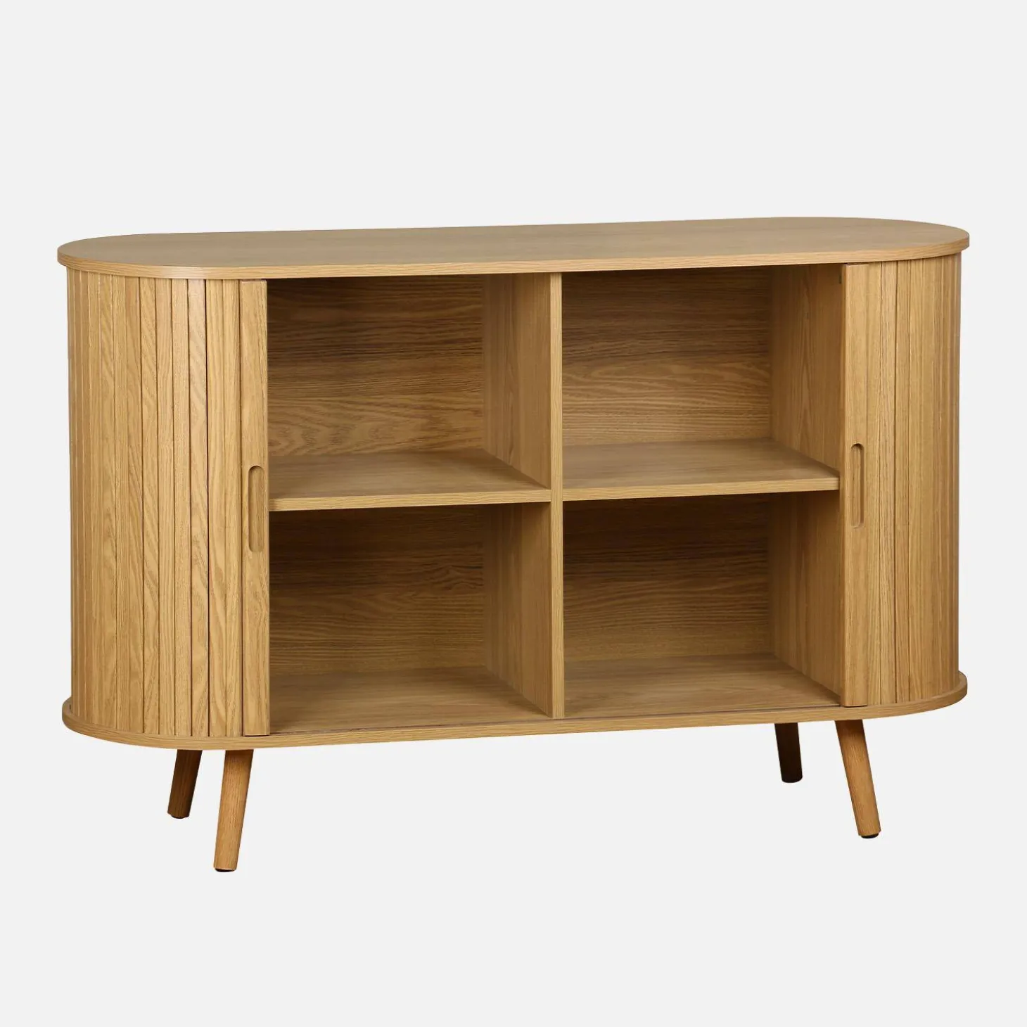 Aparador escandinavo con 2 puertas correderas, 120cm