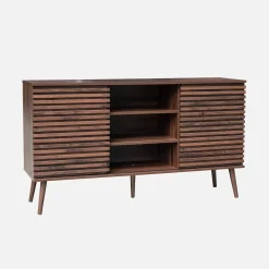 Aparador escandinavo de madera con 2 puertas, 140cm
