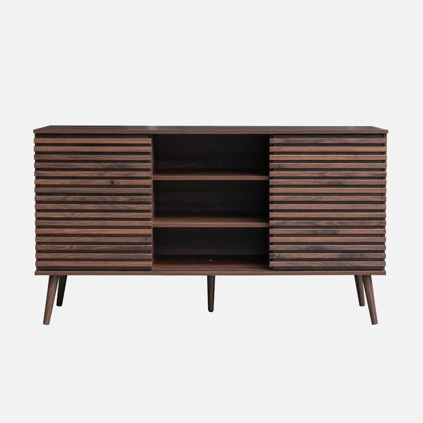 Aparador escandinavo de madera con 2 puertas, 140cm