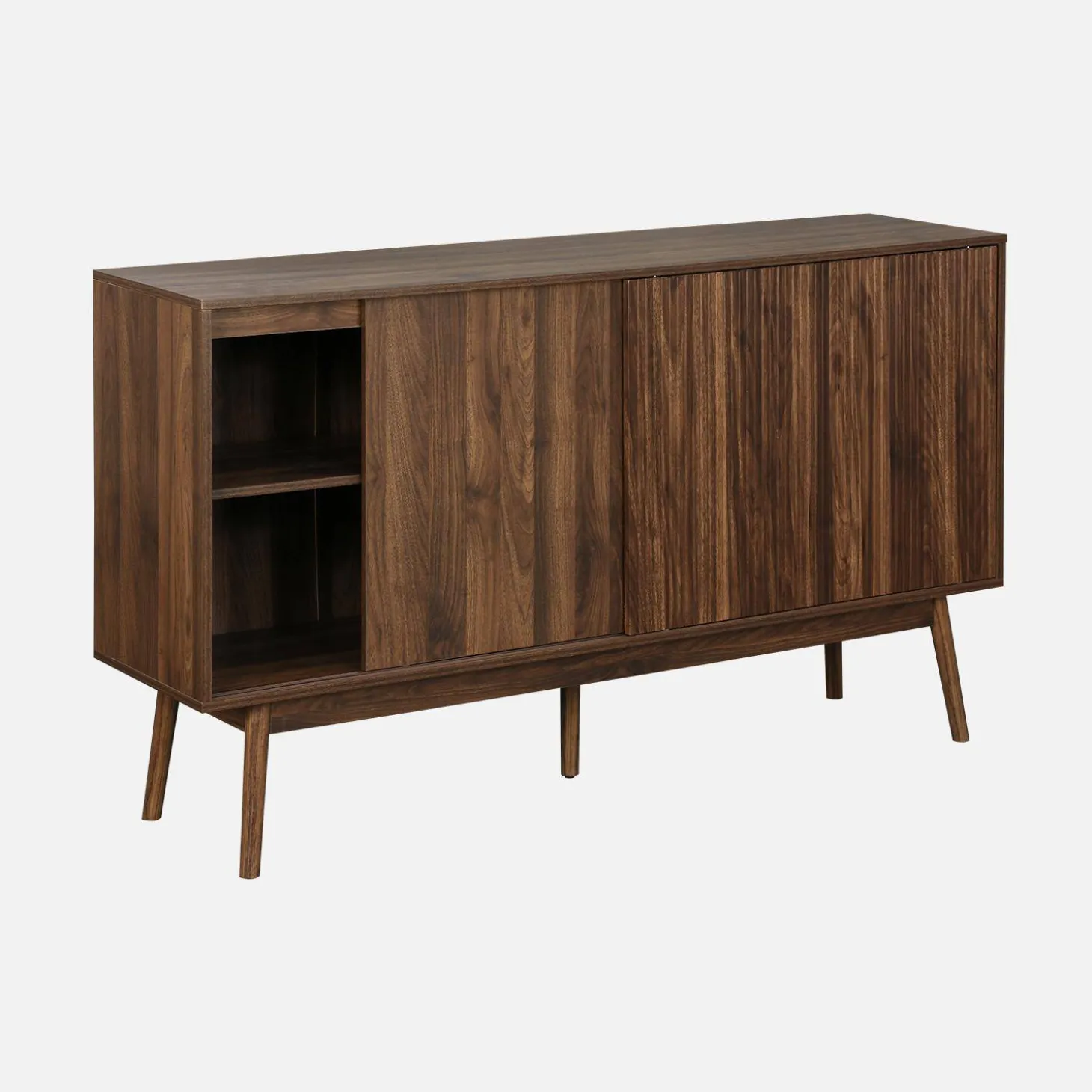 Aparador escandinavo efecto madera con 2 puertas, 150cm