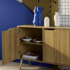 Aparador estilo escandinavo con 2 puertas, 160cm
