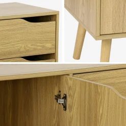 Aparador estilo escandinavo con 2 puertas, 160cm