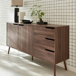 Aparador estilo escandinavo con 2 puertas, 160cm