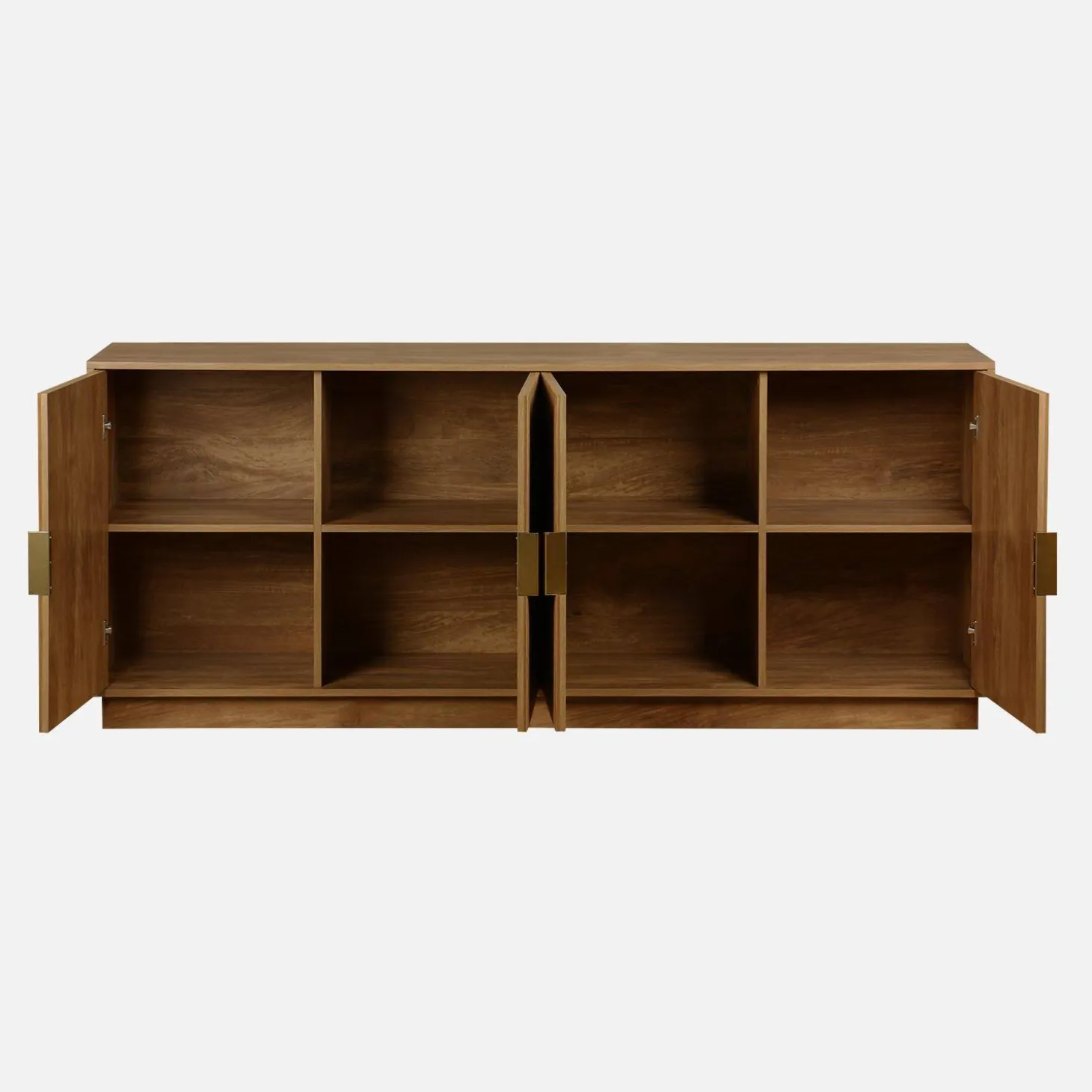 Aparador exótico de 4 puertas efecto madera de mango, 180cm