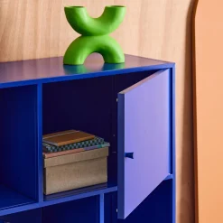 Aparador, mueble de almacenamiento industrial de metal con 6 compartimentos