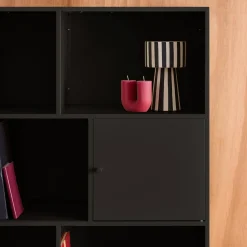 Aparador, mueble de almacenamiento industrial de metal con 8 compartimentos