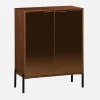 Aparador vintage efecto madera de nogal 83cm