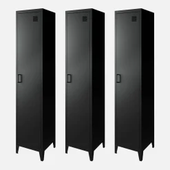 Armario dormitorio industrial con 4 almacenamientos, set de 3