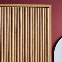 Armario vestidor efecto madera de mango ranurado, 2 puertas