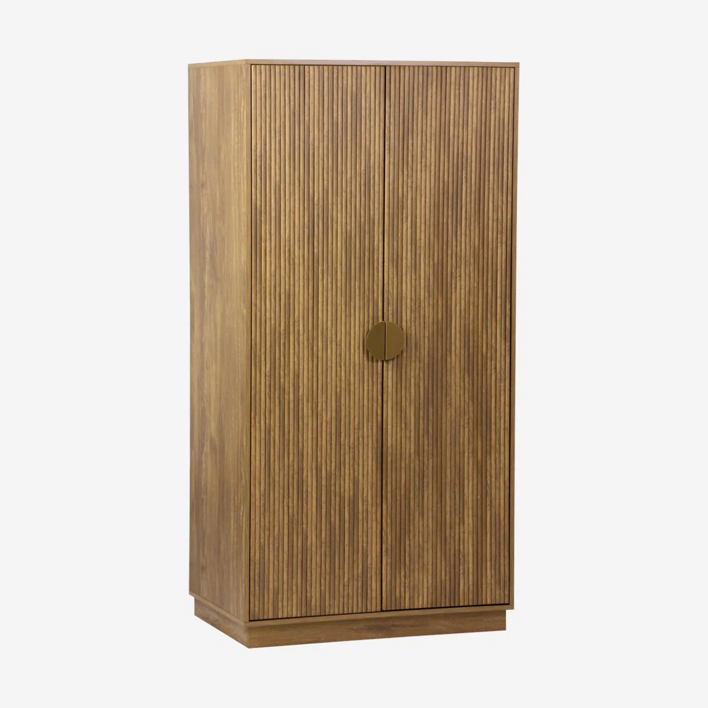 Armario vestidor efecto madera de mango ranurado, 2 puertas