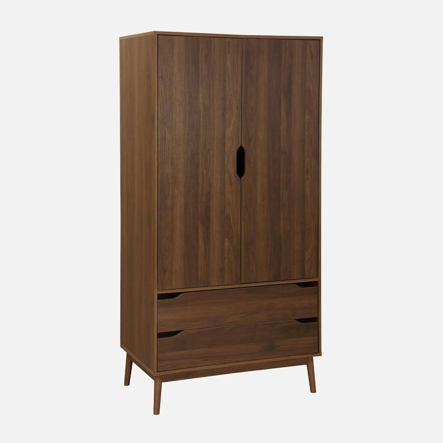 Armario vestidor vintage, decoración en madera, 2 puertas