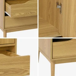 Armario vestidor vintage, decoración en madera, 2 puertas