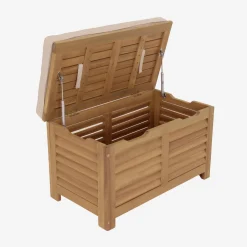 Baúl de jardín en madera de acacia, 63L